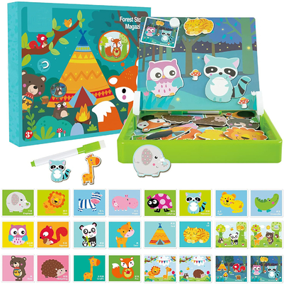 Un buen precio. Puzzles de animales del bosque Puzzles magnéticos para preescolares Para niños de 4 a 8 años 60pcs en línea