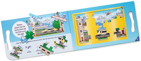 Un buen precio. Carry Magnetic Jigsaw Puzzle Vehículo de viajes de juguete de 15 piezas verde en línea
