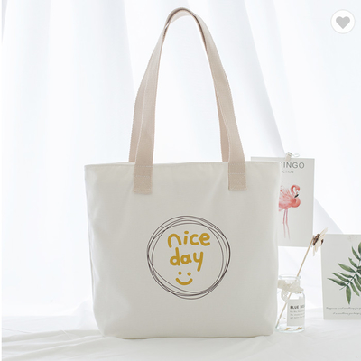 Un buen precio. Bolsa de tejido de algodón calico de 6 onzas ecológica para compras en línea