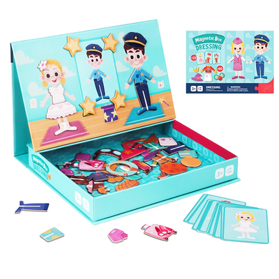 Impresión CMYK Educativa Magnética Juegos de rompecabezas Reconocimiento de vestimenta para niños